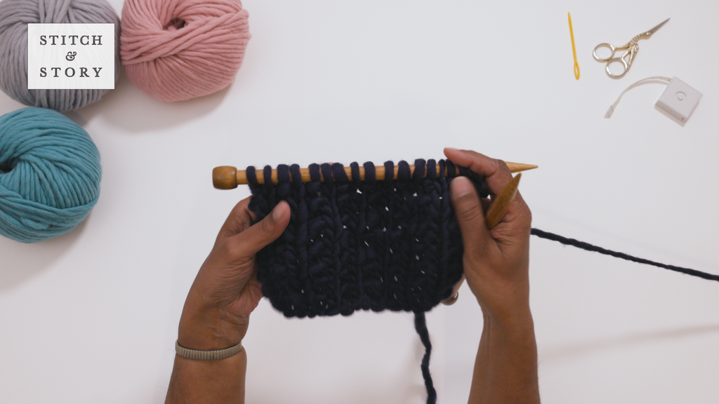 Rib Stitch knitting - Step-by-step tutorial for beginners [+video]