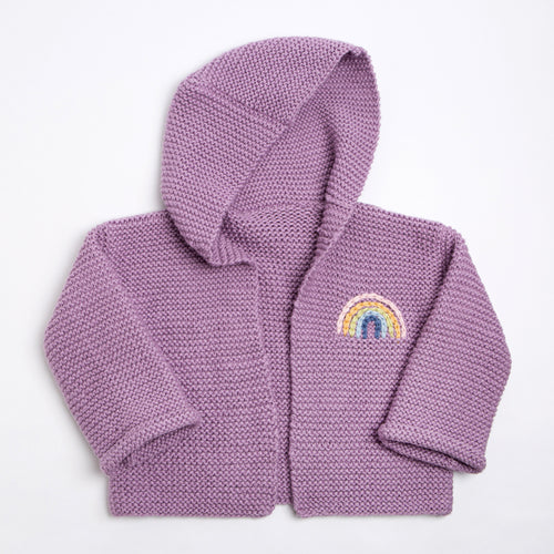 Rainbow Toddler Hooded Jacket Knitting Kit