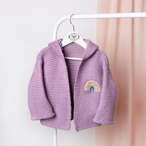 Rainbow Toddler Hooded Jacket Knitting Kit