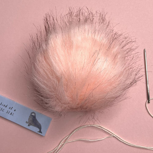 Pink Faux Fur Pom-pom